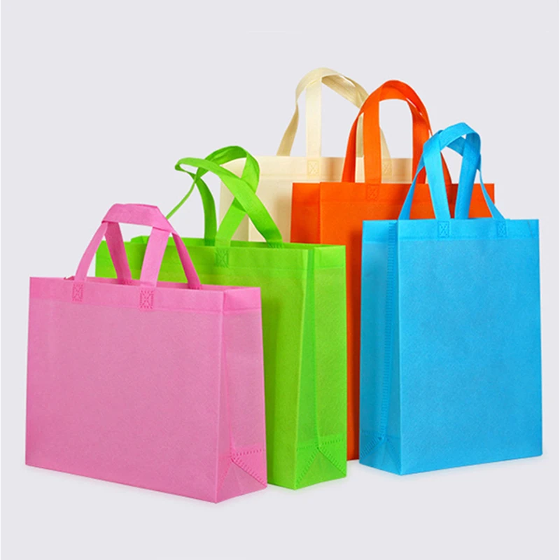 20 pieces New arrival High Quality  eco Non-woven Bag Shopping Bag With Handlefor  Clothes /christmas gift accept print logo