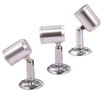 캐비닛 카운터 쇼케이스용 LED 천장 다운 조명, 표면 장착 전구, 화이트, 블랙, 실버, 3W, 220V, DC12V