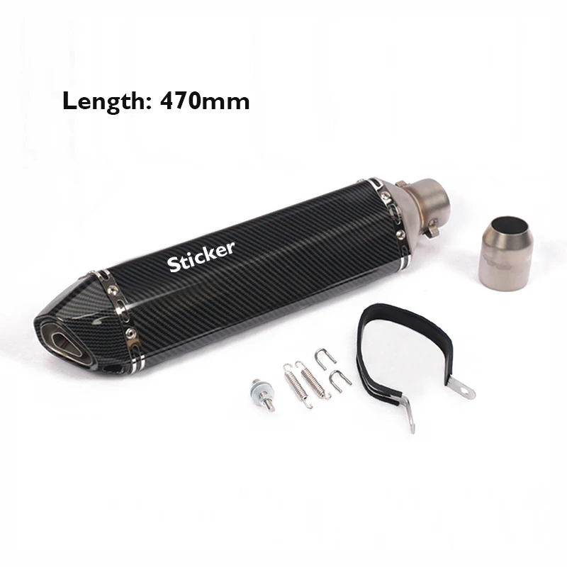 Universal Motorcycle Exhaust System Muffler Tip Escape Pipe Tail Silencer Pipe for CBR300 CBR500 DUKE 250 390 TMAX500