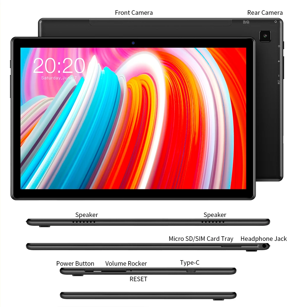 Imagem -06 - Teclast-tablet M40 6gb Ram 10.1 gb Rom 128x1920 4g Rede Unisoc T618 Octa Core pc Android 10 Wifi Duplo Tipo-c 1200 Polegadas