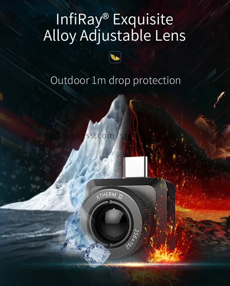 InfiRay Infrared Thermal Imager T2 Search （25HZ + Bracket）Outdoor Night Vision Observation Mini Thermal Camera For Phone Type C