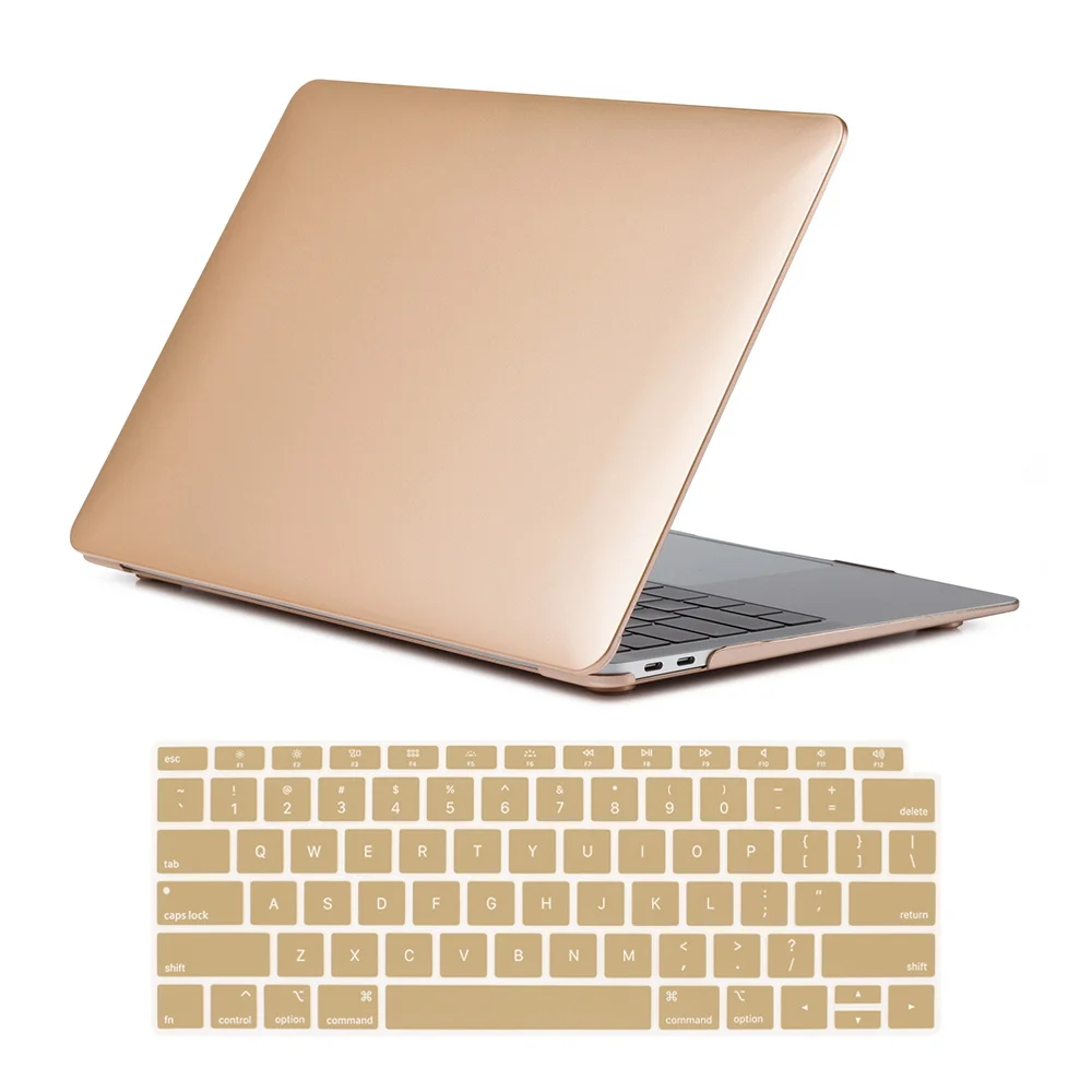 Funda de portátil para Apple Macbook Air 11/13 pulgadas /Pro 13/15/16 pulgadas /Macbook 12 A1534 cubierta dura mate anticaída + película para teclado de EE. UU.