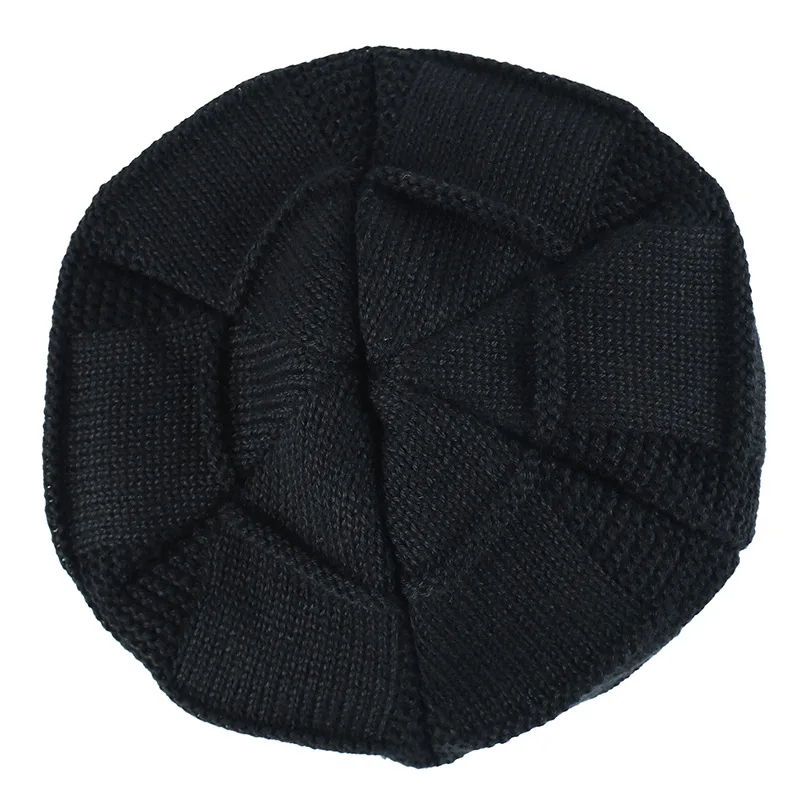 Lettera Stampato Skullies Berretti Degli Uomini di Inverno Lavorato A Maglia Cappelli Per Gli Uomini Le Donne Cappellini Beanie Più di Velluto di Spessore Cofano Caldo degli uomini protezione di inverno