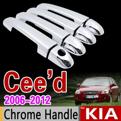 for KIA Ceed 2006 - 2012 ED Chrome Handle Cover Trim Set Cee d Cee'd 2007 2008 2009 2010 2011 Accessories Stickers Car Styling