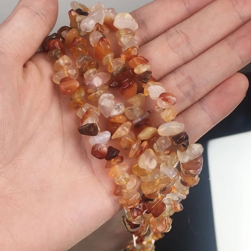 5-8mm Natural Irregular Freeform Red Jade Chips Stone Gravel Beads For Jewelry Making Handmade DIY Bracelet Necklace For Women