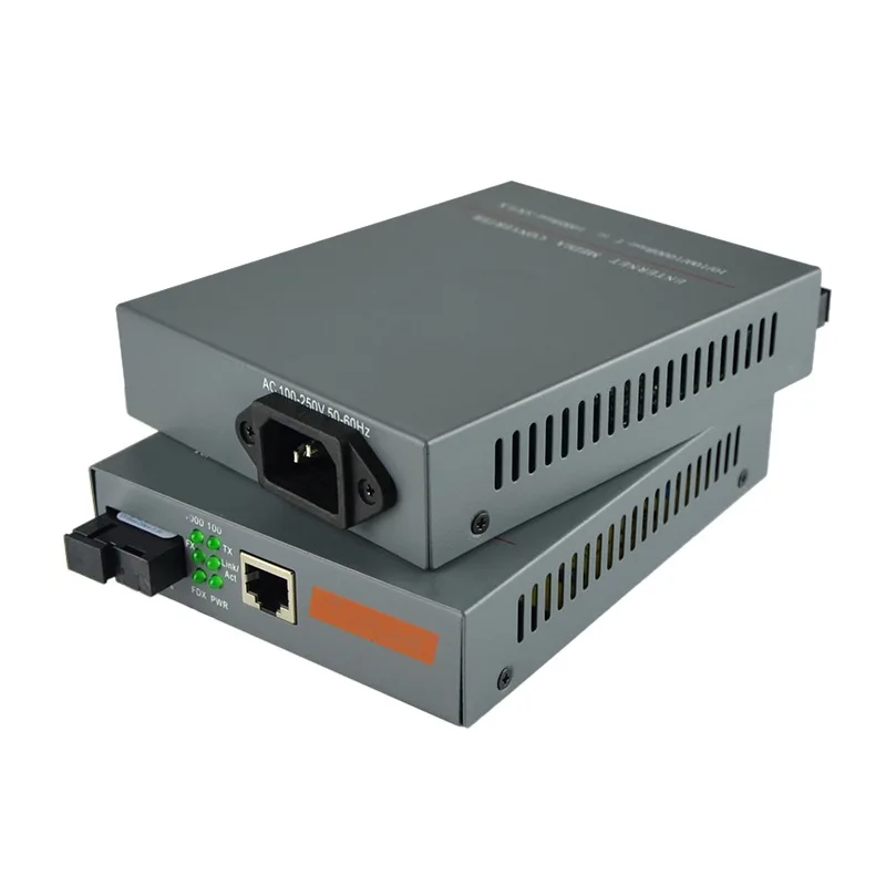 HTB-4100A/B Optical Media Converter netLINK 100Mbps 20KM RJ45 Single-mode Single-fiber SC port Converter Internal Power Supply