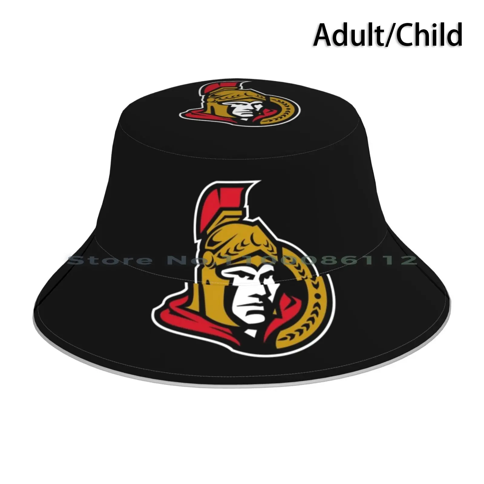 Senators , Ottawa Bucket Hat Sun Cap Ottawa Team Usa Canada Sport Ice Hockey Logo Foldable Outdoor Fisherman Hat