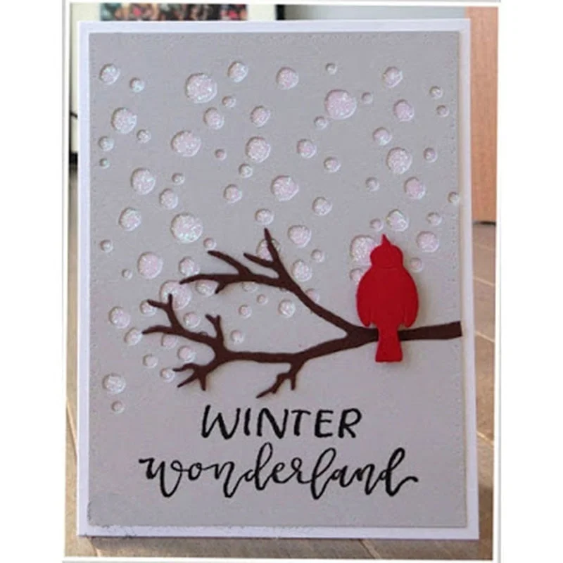 Snow Birds Branch Metal Cutting Dies DIY Scrapbooking Carbon Sharp Craft Die Photo Invitation Cards