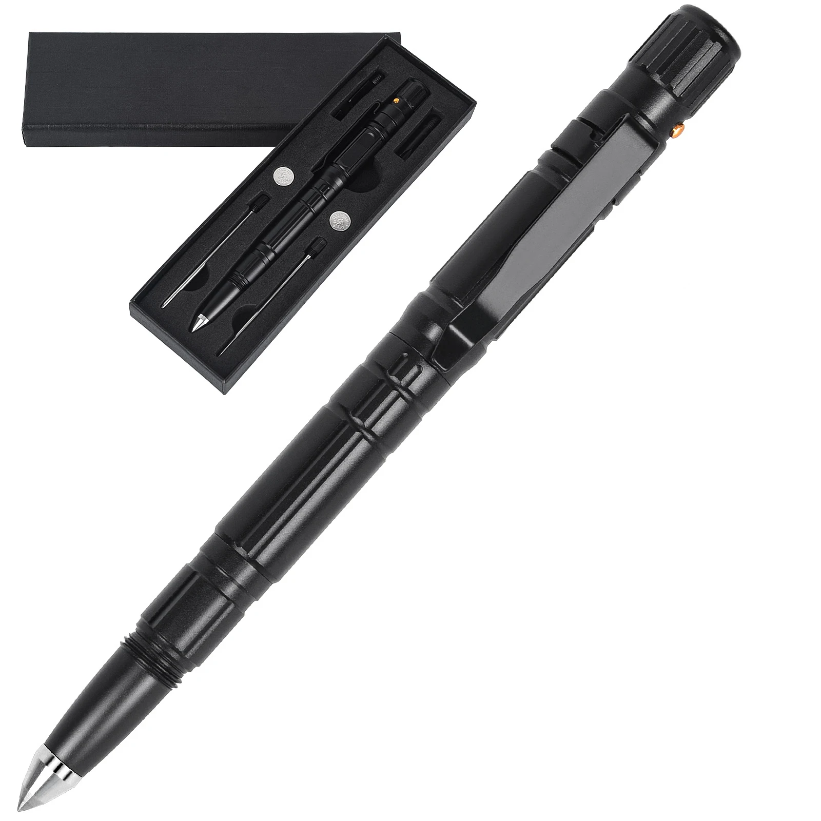 Portable 12-IN-1 Titanium Tactical Fountain Pen Self Defense Emergency Glass Breaker Outdoor Survival EDC Tool Christmas Gift