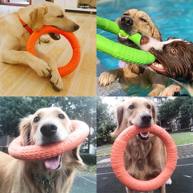 18/27CM Dog Toys for Large Dogs EVA Interactive Training Ring Puller Resistant for Dogs Pet Flying Discs Bite Ring Toy Dog Ring