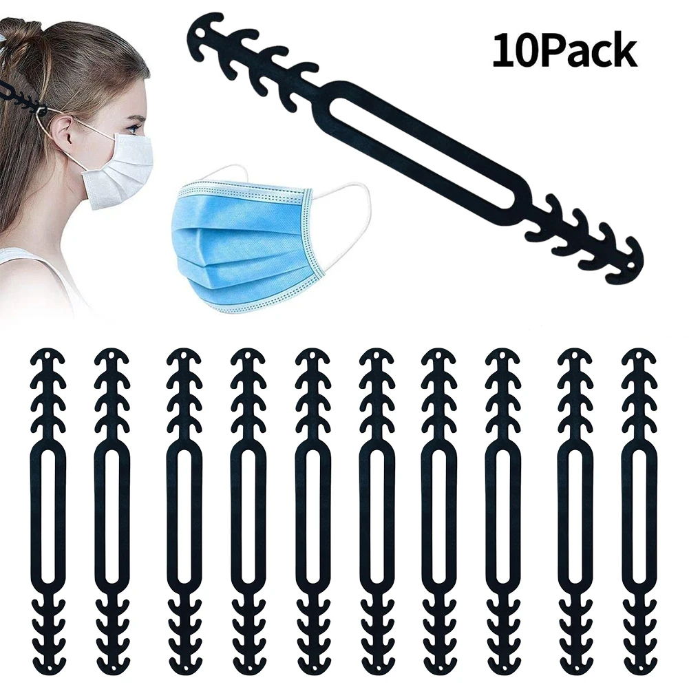 Face Cover Strap Extender Ear Savers For Masks Adjustable Extender Strap Ear Protector Mask Hook Holder Clip (10Pcs)