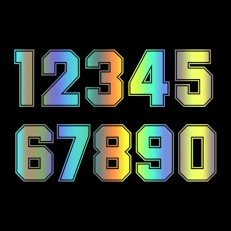 S52148# Racing Numbers Custom 0 1 2 3 4 5 6 7 8 9 Car Stickers Vinyl Decal Motorcycle Decorative Accessories Choose Your Number