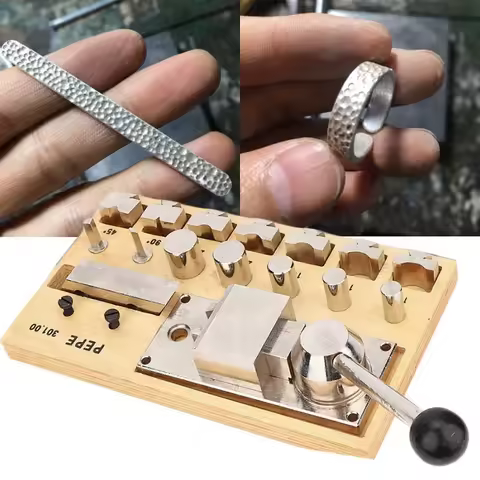 PHYHOO Ring Bending Machine for Earring Finger Gold Silver Copper Ring Forming Mini Rolling Mill Jewelry Repair Tool