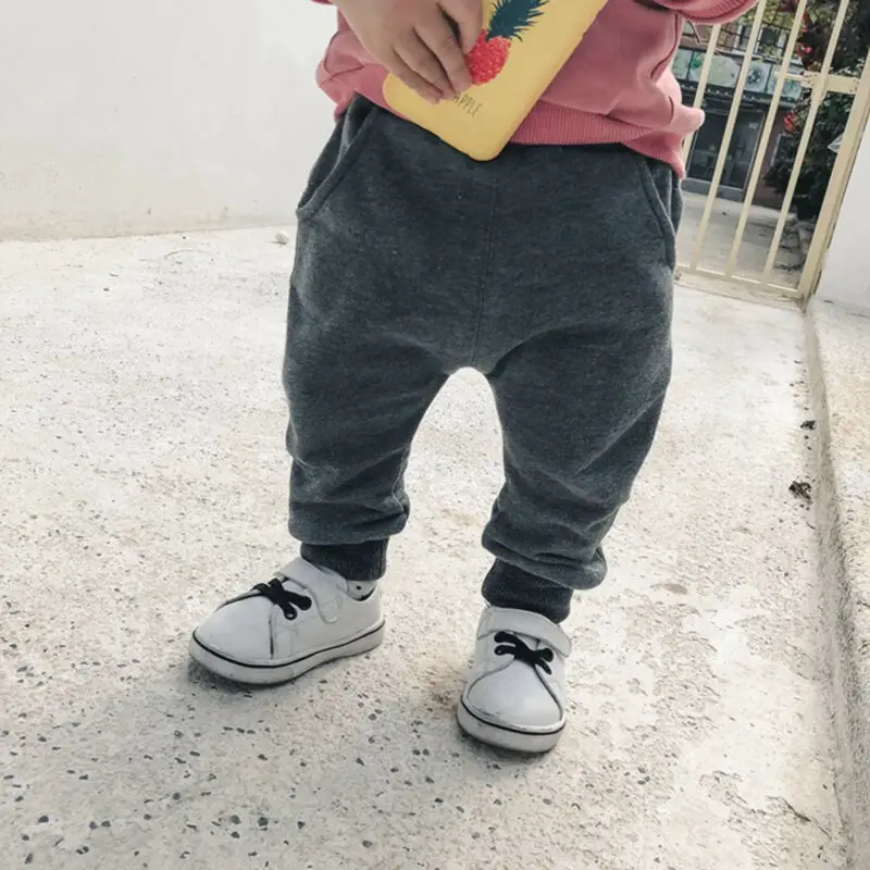 Ropa holgada para niño pequeño, pantalones bombachos con estampado de monstruo de boca grande, de algodón, Jogger, 0-4 años, 2021