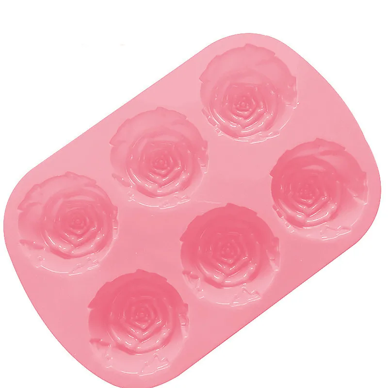 HMROVOOM 6 even rose silicone soap mold resistance to high temperature of cold handmade soap