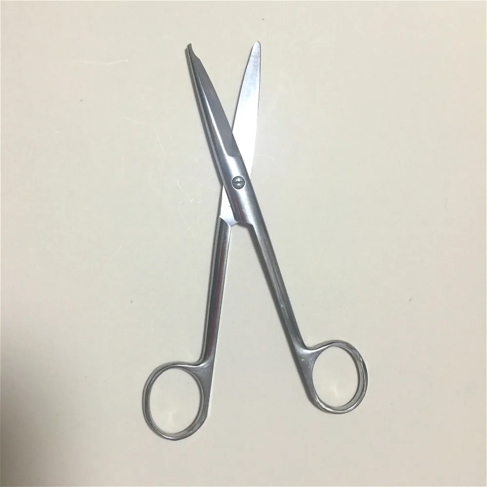 2020 New Stainless Steel Removal Suture Scissors Surgical Scissors Medical Trim Crescent Notch Scissors 14cm