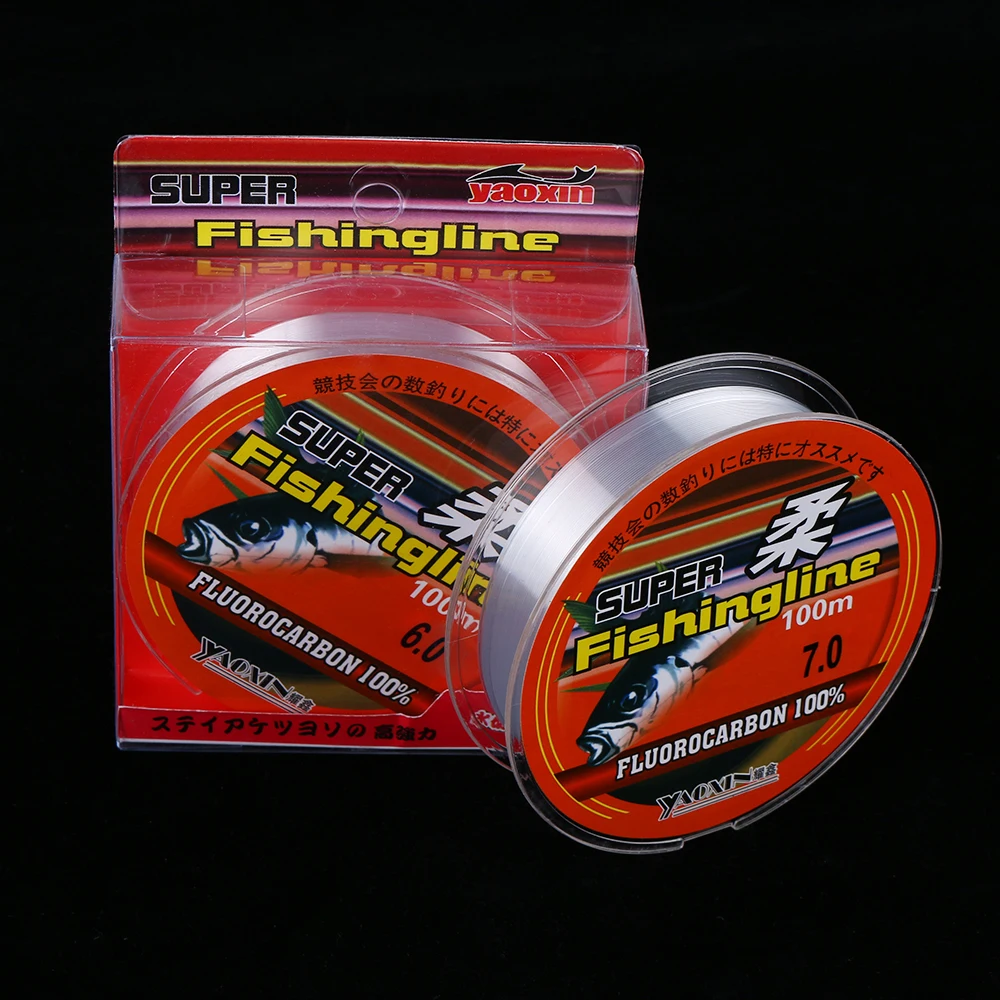 100M Super Strong 100% Fluorocarbon Monofilament Nylon PA Fishing Line 0.8-6LB Durable String Strong Rope Cord 3.5/4/4.5/5/6/7/8