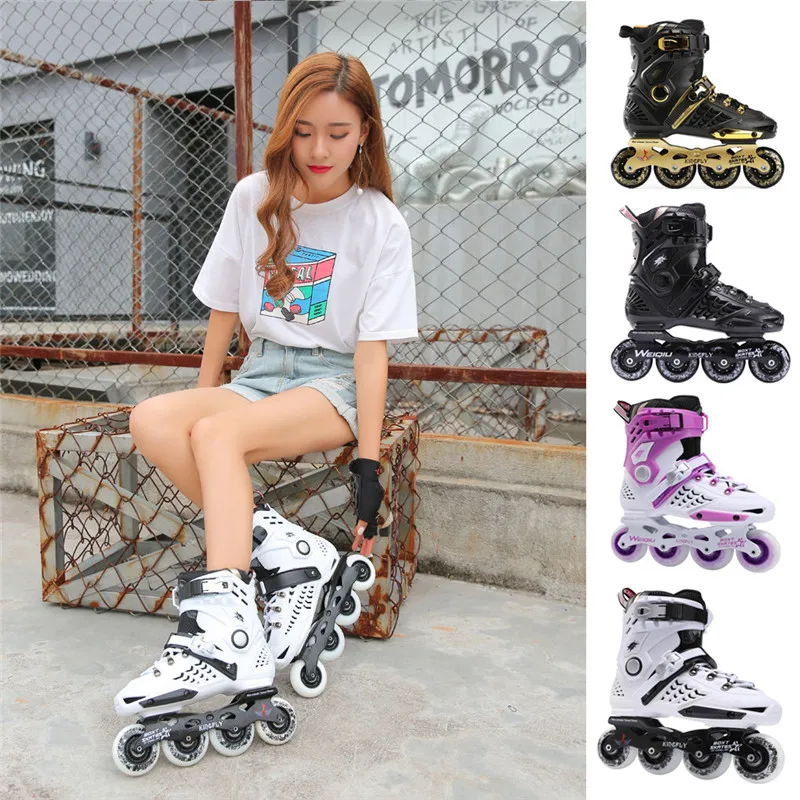 

Inline Roller Skates Professional Woman Man Kids Adult Slalom Shoes Sliding Free Sneakers Outdoor patins 4 rodas Size 30-44