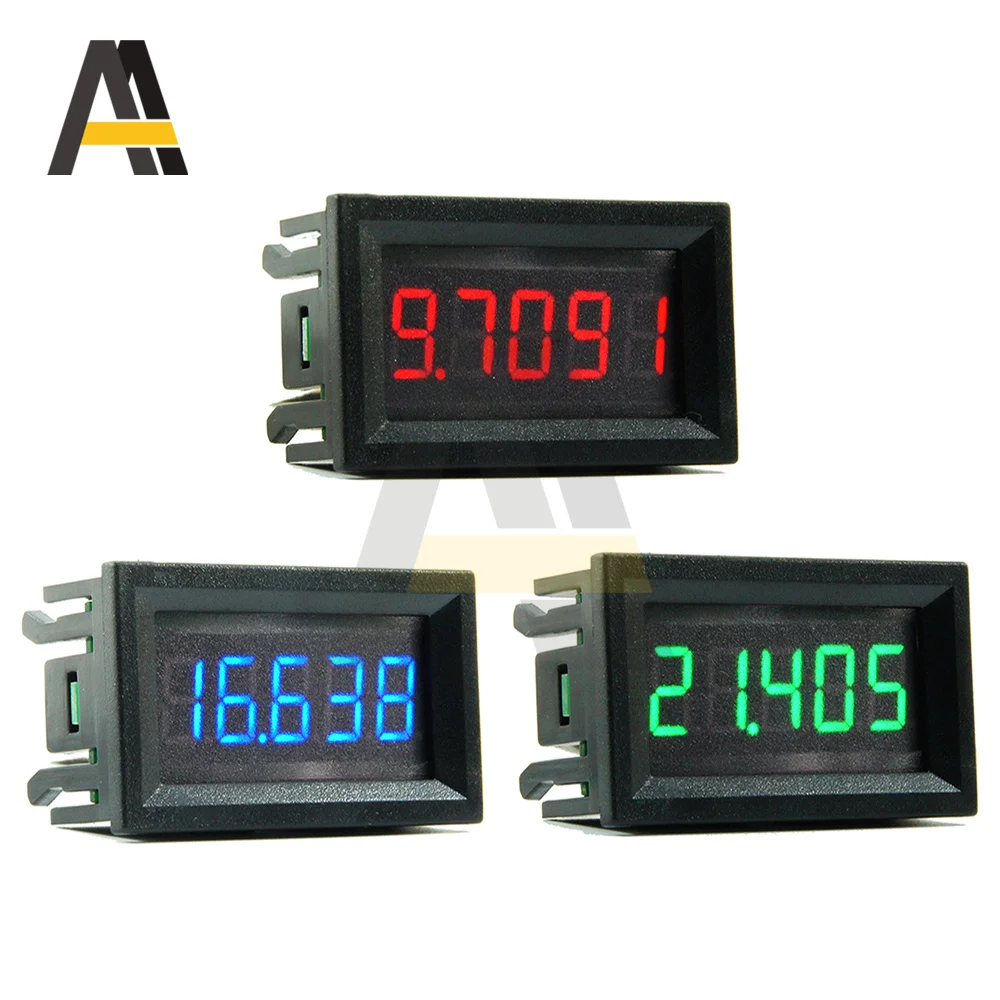 0.56 inch High Precision 50mA DC Digital Ammeter DC 4-30V 4 Wires Five Digit Voltmeter Ammeter Volt Meter Gauge