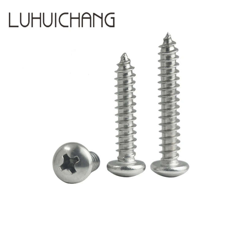 304 Self tapping screws M3.5 M4*(6/8/10/12/16/20) 304 Stainless steel  Self tapping screws Pan Head Cap Screw Bolts