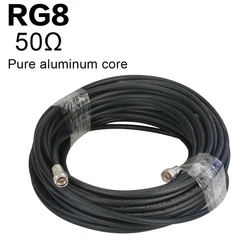 50ohm RG8 Coaxial Cable 30m for Mobile Phone Signal Booster Professional Coaxial Cable Pure Aluminum Core for Cell Repeater