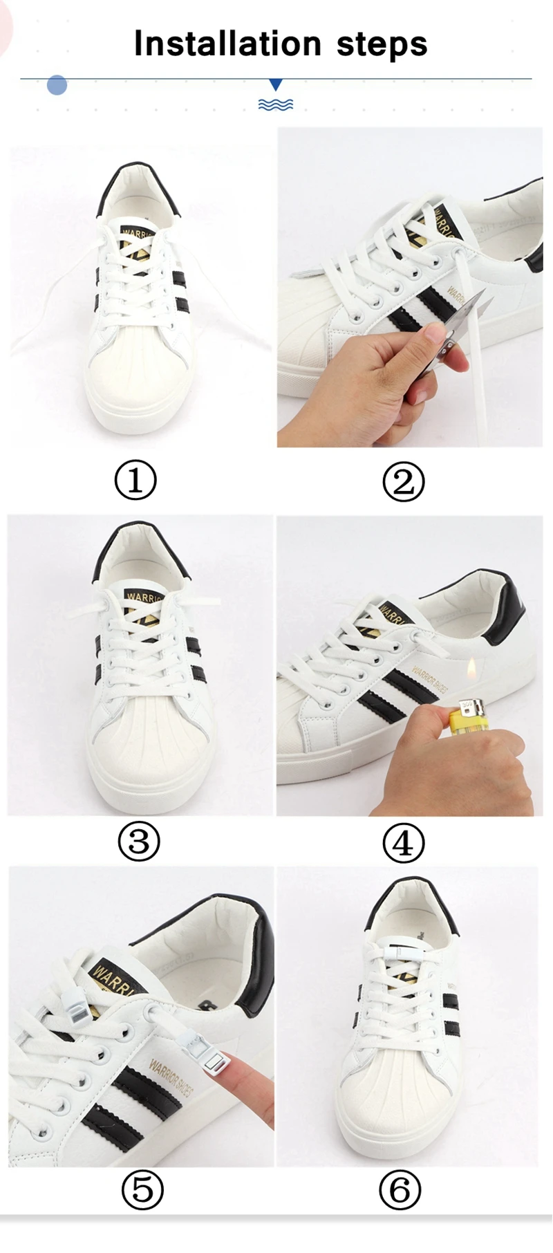 1 Paar elastische Schnürsenkel mit magnetischer Verriegelung, keine Krawatte, flache Schnürsenkel für alle Schuhe, Turnschuhe, Kinder und Erwachsene, faule Schnürsenkel – Detail 9