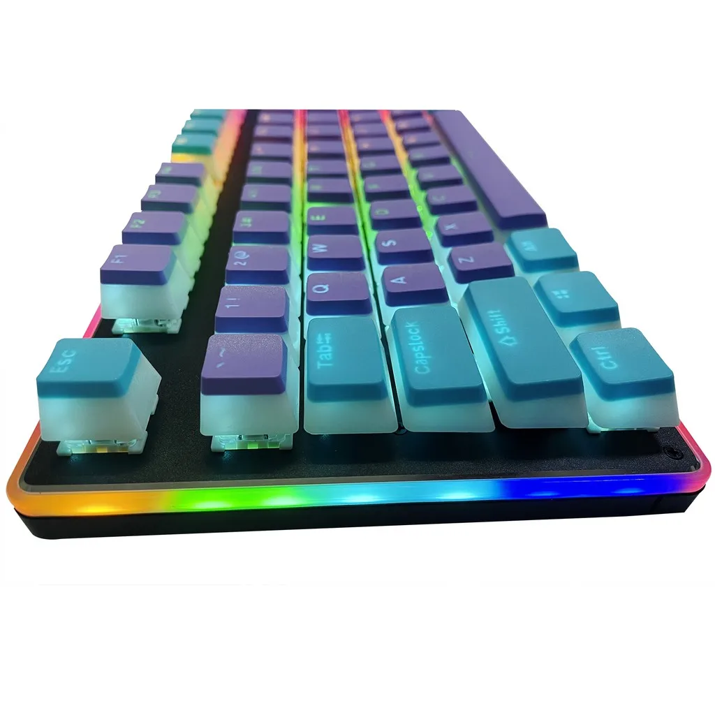 Pudim roxo azul keycap108double shot pbt pudim keycap ansi/iso-configuração oem 60%/87/104/108 interruptor backlit mec