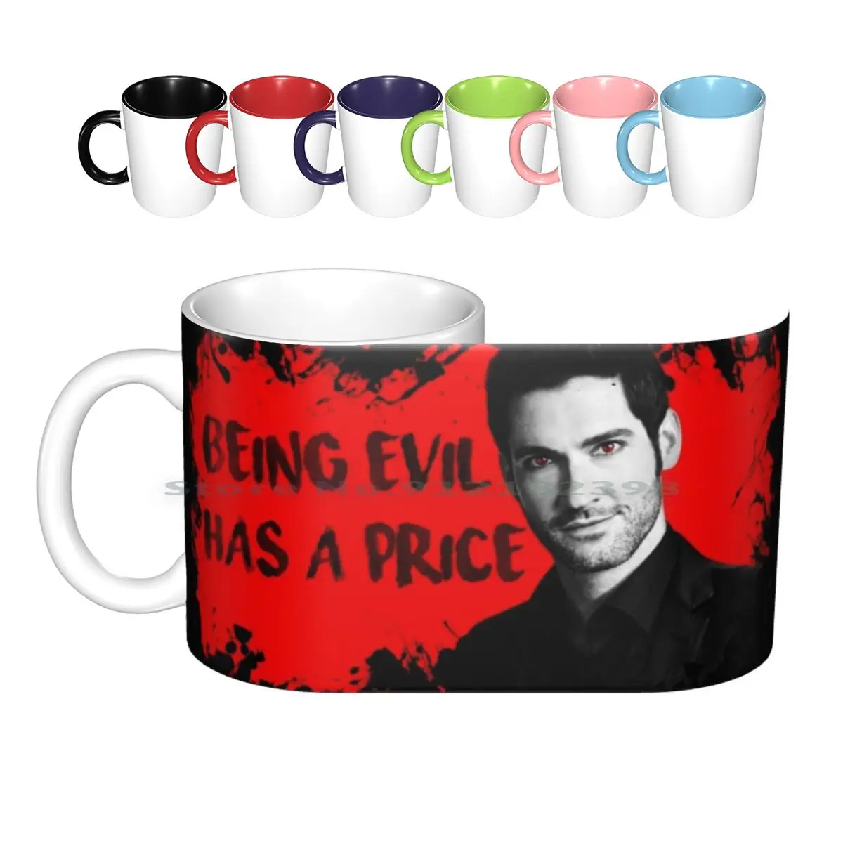 Lucifer Ceramic Mugs Coffee Cups Milk Tea Mug Lucifer Serie Tv Show Tv Tv Series Tv Serie Lucifer Tom Ellis Decker Decketer Dan