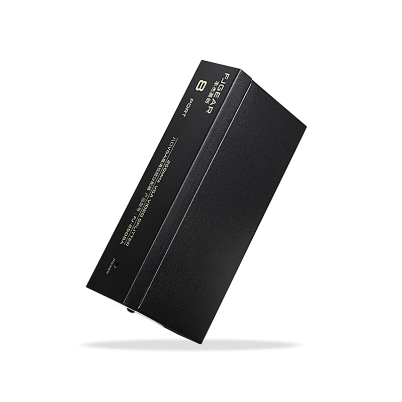VGA الفاصل 8 منفذ HD VGA مشاركة الفيديو 1 في 8 التدريجي 250MHZ 15HDF 30M عالية التردد 1920*1440 امدادات الطاقة