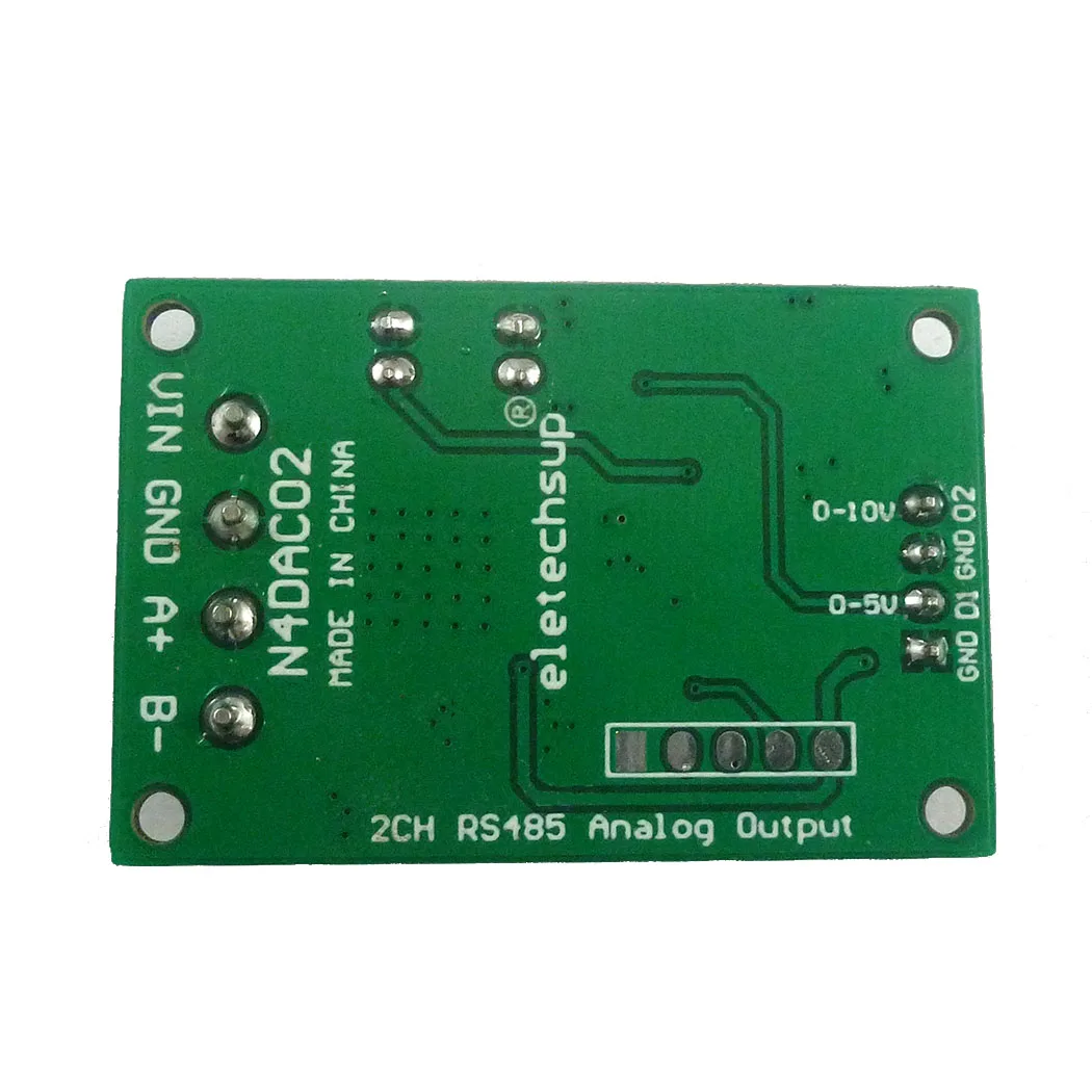 DC 12V 2CH DAC Module 0-5V 0-10V PWM to Voltage Analog Converter RS485 Modbus RTU Board N4DAC02