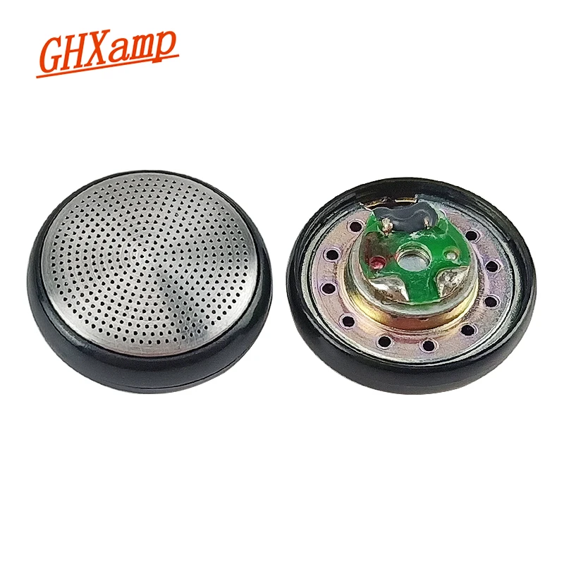 GHXAMP 15.4mm Subwoofer Headphone Original NEW Metal Surface Unit Earphone DIY Accessories 32ohm 2pcs