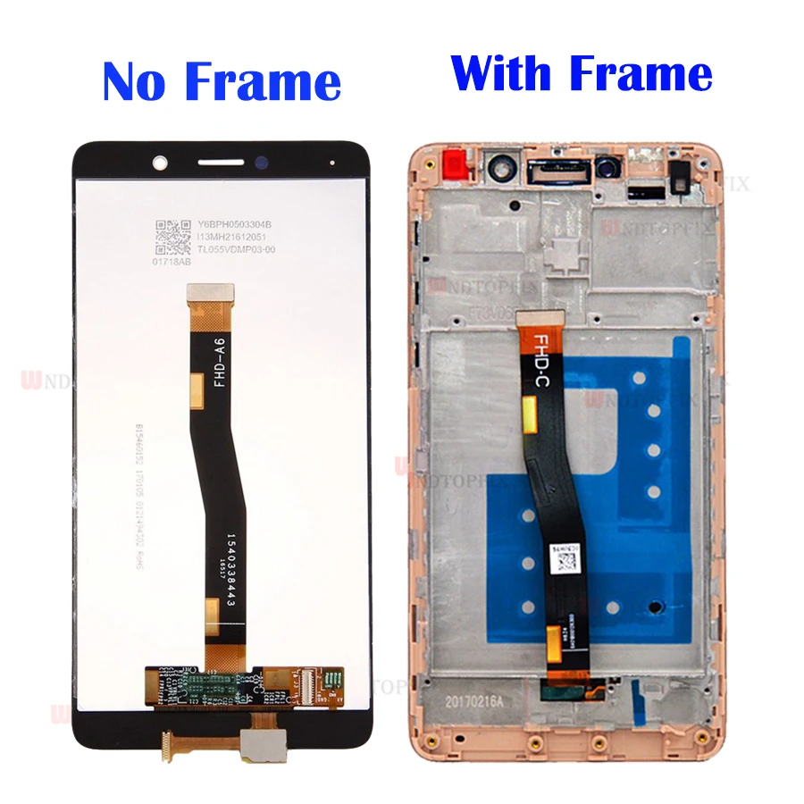 For Huawei Honor 6X LCD GR5 2017 Display Touch Screen Digitizer BLN L24 AL10 L21 L22 For Honor6X Huawei Honor 6X LCD With Frame