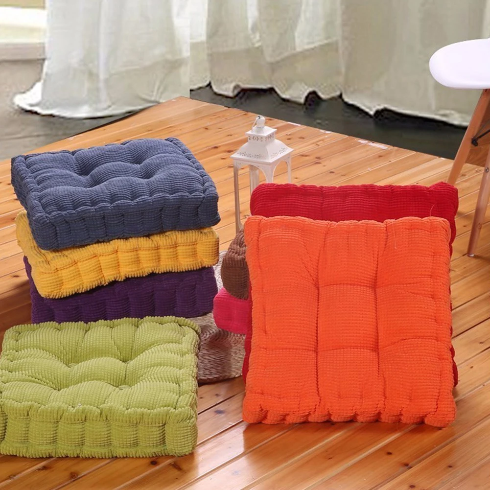 Thickening Anti-skid Cotton Chair Cushion Tatami Seat Pad Soft Office Chair Cushions Car Sit Mat Winter Cushion Throw Pillow