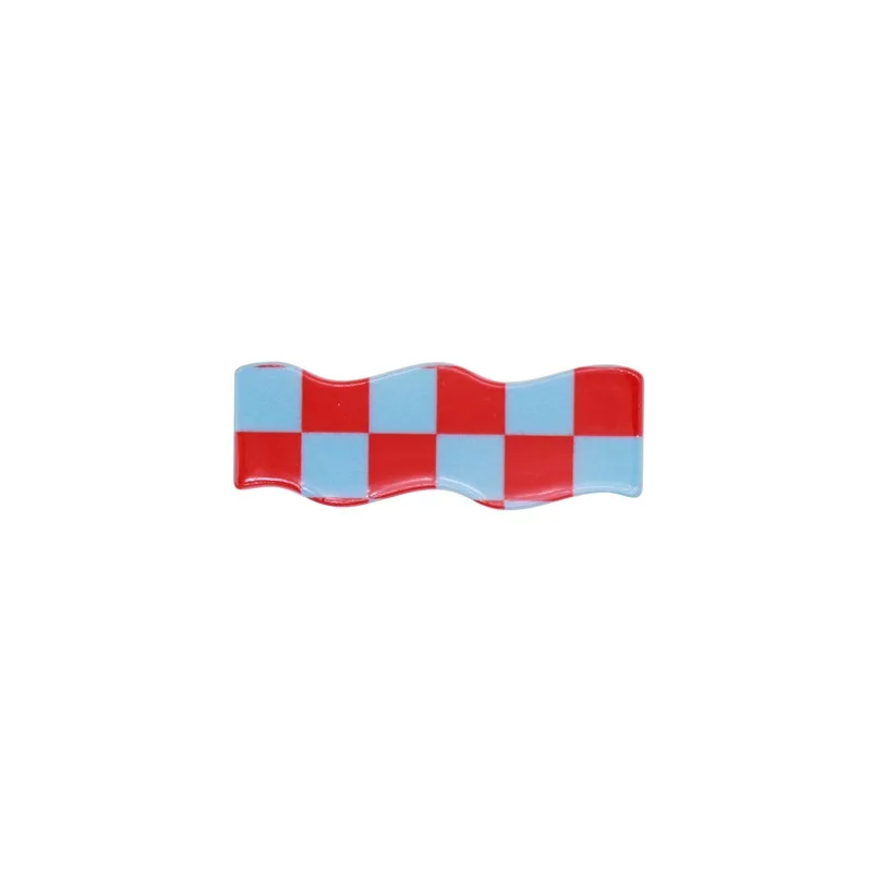 ins wave checkerboard hairpin sweet wild bangs clip color plaid hairpin side clip net red hair accessories female tide