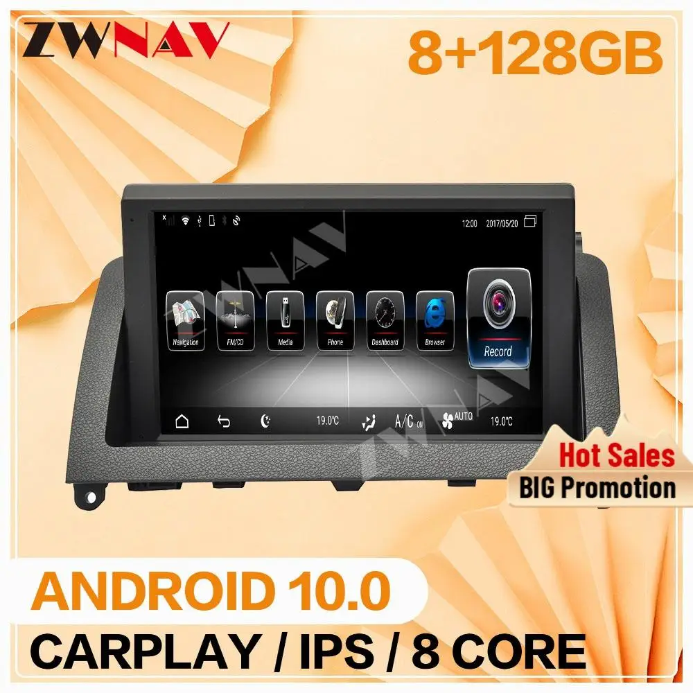 For Mecerdes Benz C-W204 2007 2008-2011 GPS Carplay 8G+128GB Android 13 Screen Multimedia Player Radio Stereo Cassette Head Unit