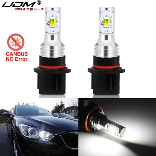 Imagen 1 del producto IJDM HID blanco sin Error Canbus P13W SH24W bombillas LED para Mazda CX5 CX-5 2013 2014 2015 LED conducción DRL lámpara de luz de circulación diurna
