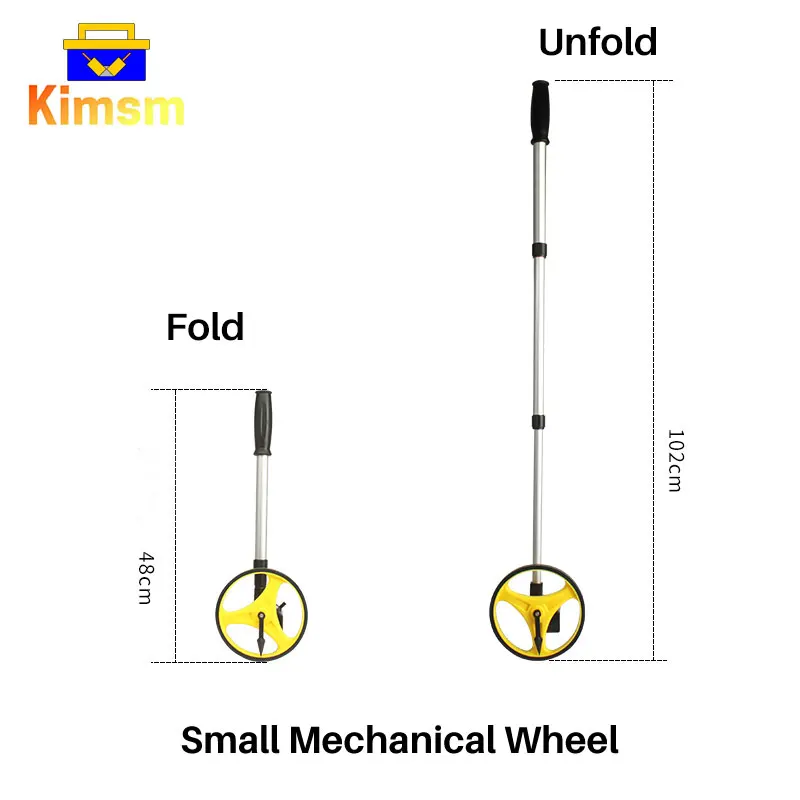 Foldable Portable Distance Measuring Wheel Long Distance 0-99999.9m Handheld Mechanical  Range Finder With Backpack Tape Measure