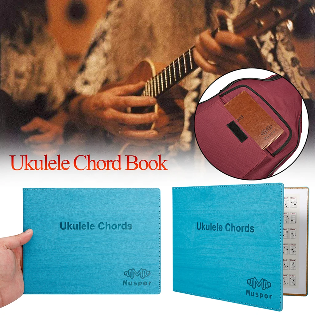 Buku Lagu Bagan Akor Ukulele Portabel Lebih dari 180 Akor Mengumpulkan Semua Nada A-ab