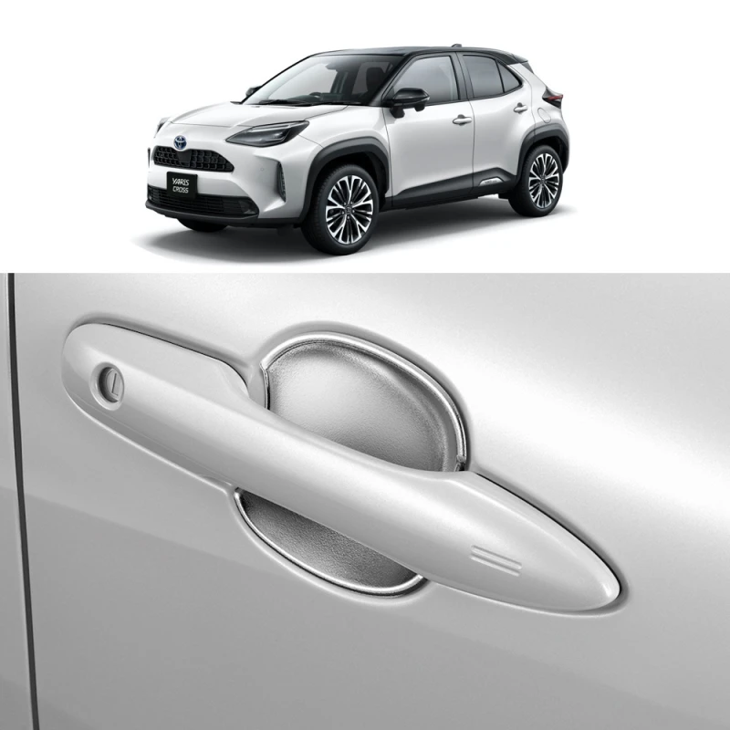 For Toyota Yaris Cross 2020 2021 ABS Chrome Side Door Handle door Bowl Cover Trim Exterior Decoration Accessories