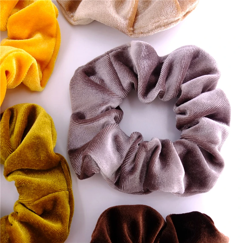 Scrunchies per capelli delicati in velluto ragazze donna porta coda di cavallo fasce elastiche per capelli cravatte accessori per capelli bomboniere fatte a mano