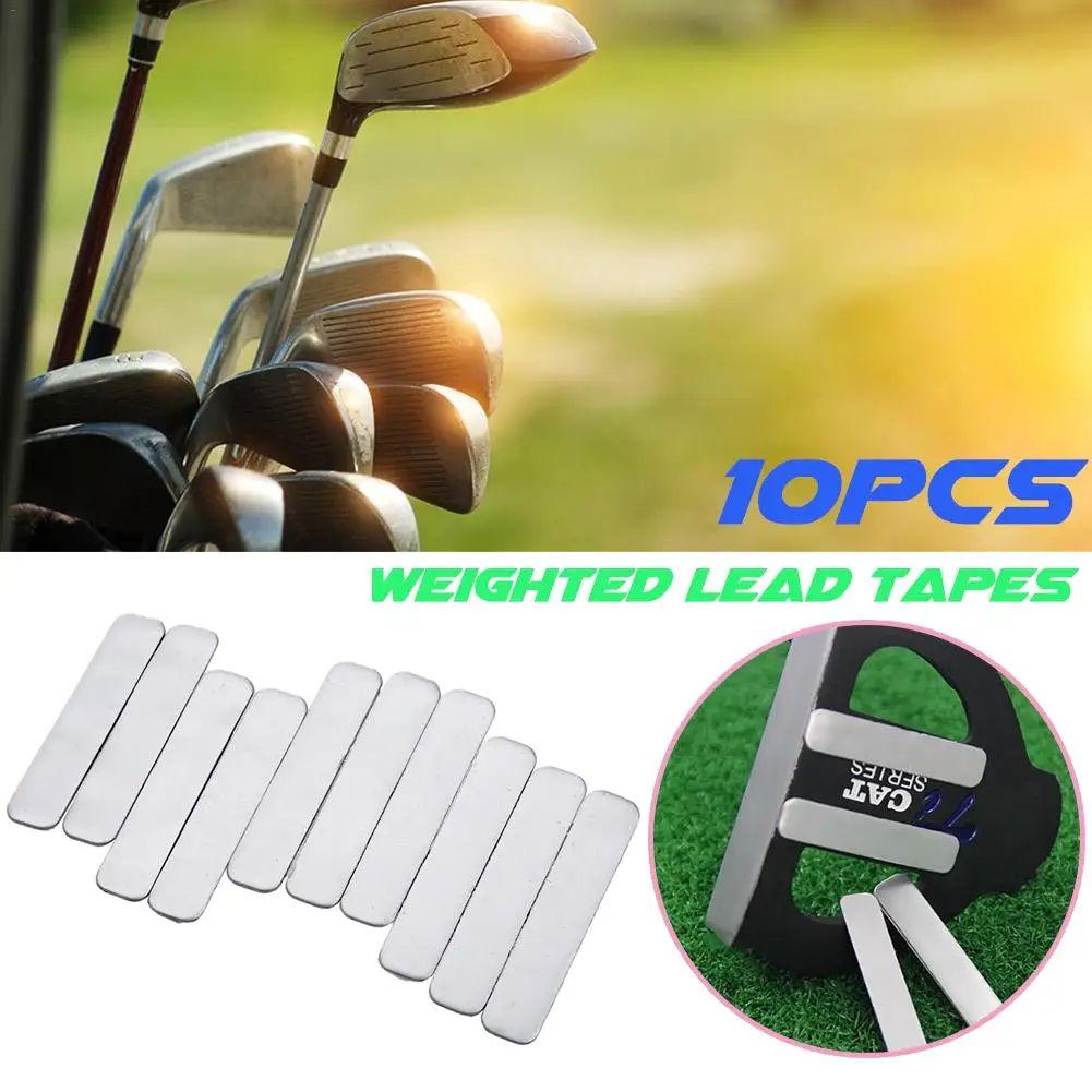 10 PCS Golfer Adhesive Lead Tape Strips Add Swing Power Weight To GOLF CLUB Tennis Racket Iron Putter Racquets Golf Accessaries