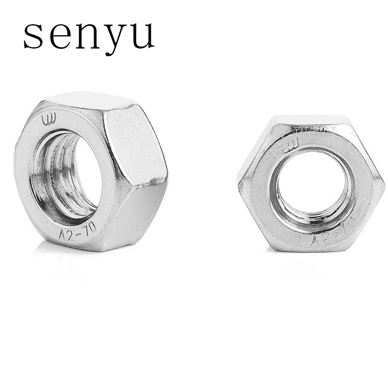 Hexagon Hex Nuts Metric DIN934 M2 M2.5 M3 M4 M5 M6 M8 M10 M12 M14 M16 M18 M20 M22 M24 Carbon Steel Stainless Steel Hex Nuts