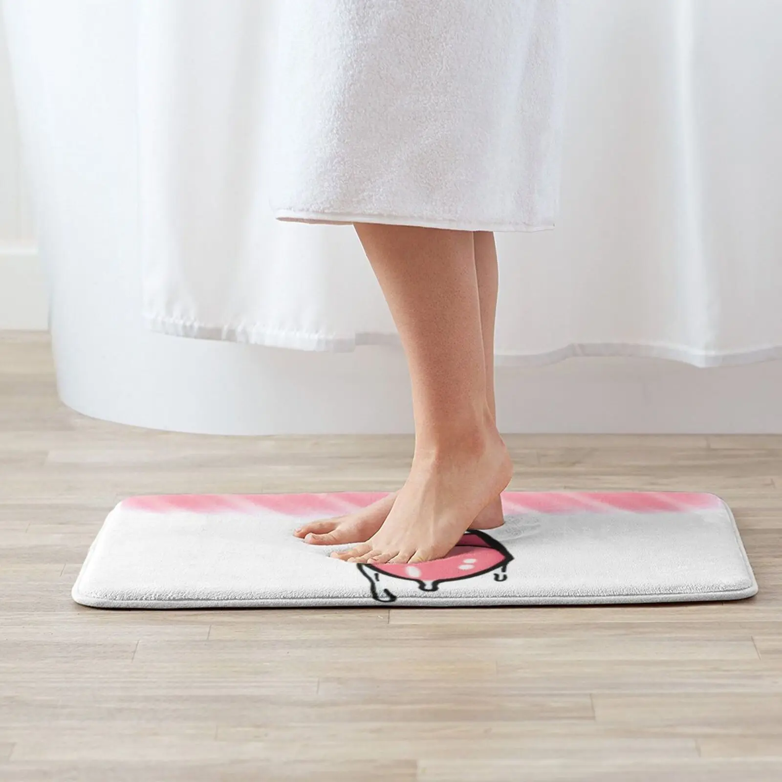 Open Mouth Entrance Door Mat Bath Mat Rug Mouth Drool Pink Anti-Slip Bedroom Kitchen Foot Mat Floor Carpet