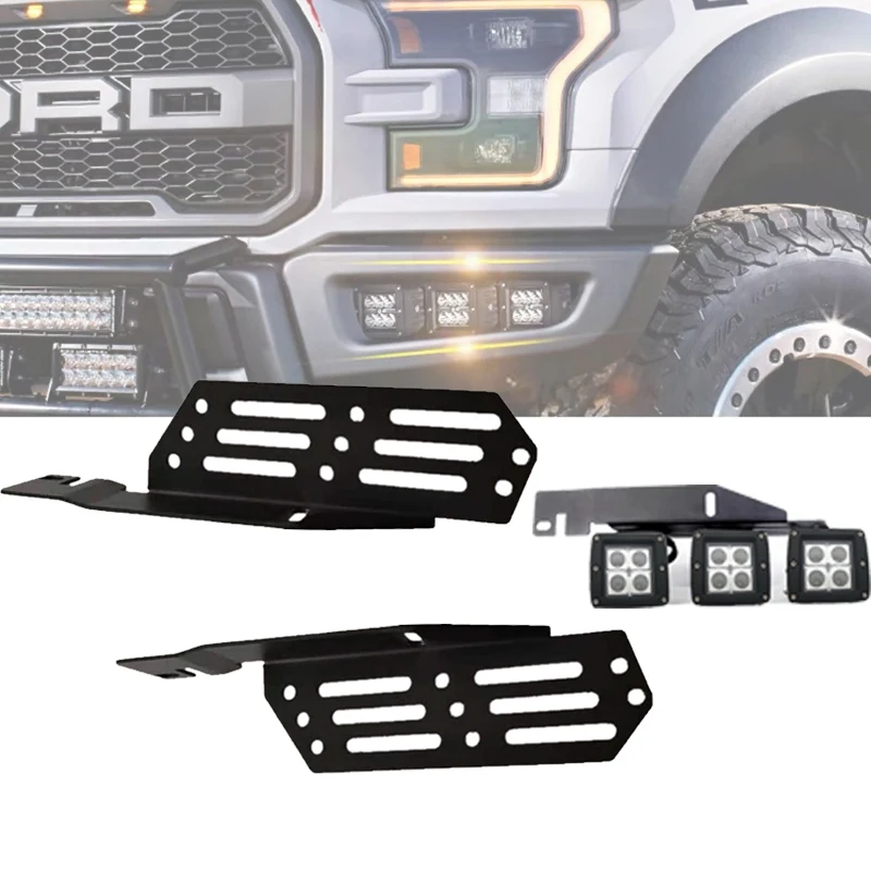 New Car Led Work Pods Light Fog Lamp Mounting Brackets For Ford F150 Raptor 2017 2018 2019 2020