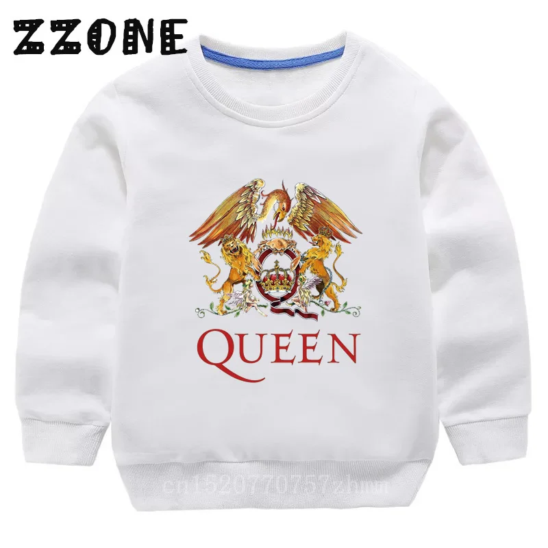 Kids Sweatshirts Freddie Mercury The Queen Band Print Fashion Cool Children Hoodies Casual Baby Pullover Tops Girls Boys Clothes