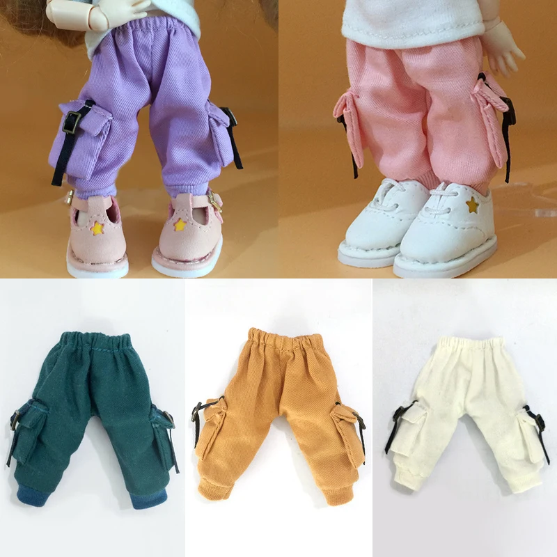 

Ob11 Doll Clothes Pocket Overalls Casual Trousers for Molly, Gsc, Pd9, Ymy, Obitsu11, 1/12bjd Doll Pants Doll Accessories Toy