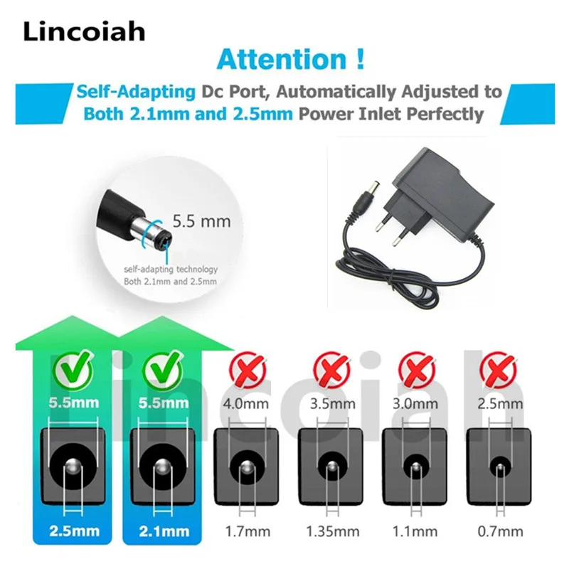 AC 110-240V DC 3V 4.5V 5V 6V 7.5V 8V 9V 10V 12V 15V Adapter 1A Universal Power Supply Charger for LED light strip CCTV Camera