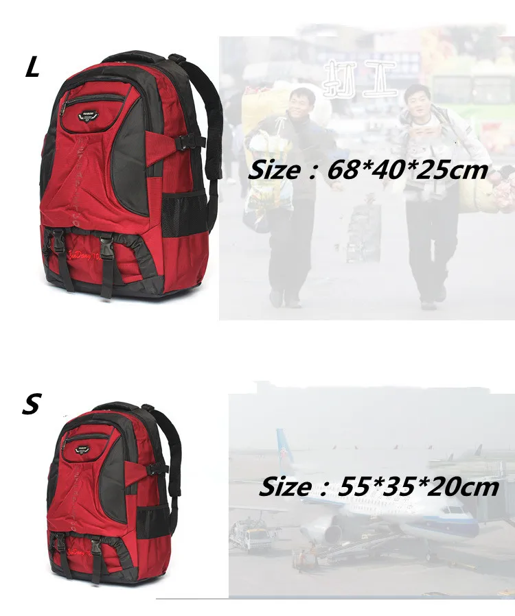 Outdoor 70L Large Capacity Wear Resistance Waterproof Backpack Men Women Trekking Camping Mountaineering Travel Luggage Bag