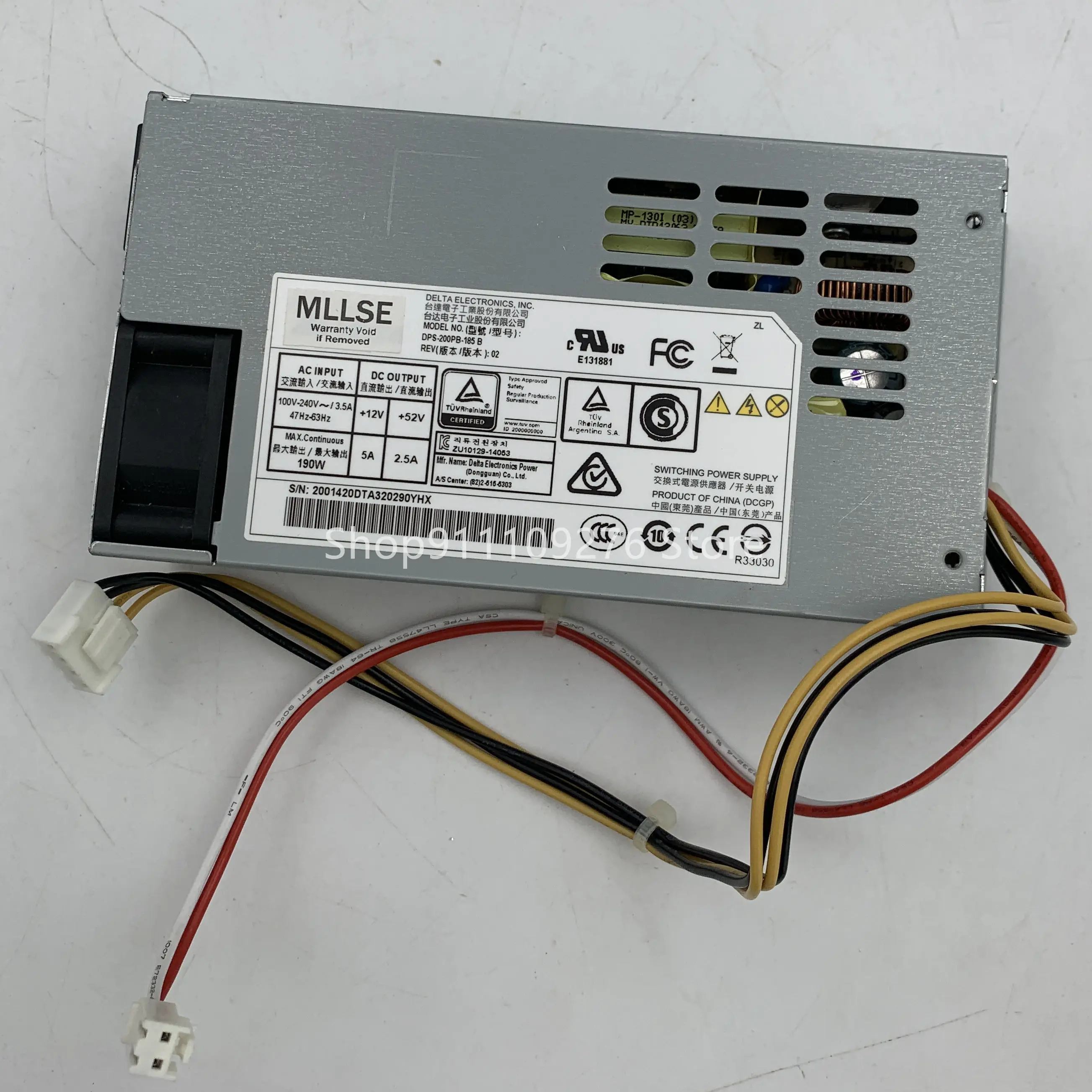 Original Disassemble PSU for POE video recorder power supply DPS-200PB-185 B  MAX 190W