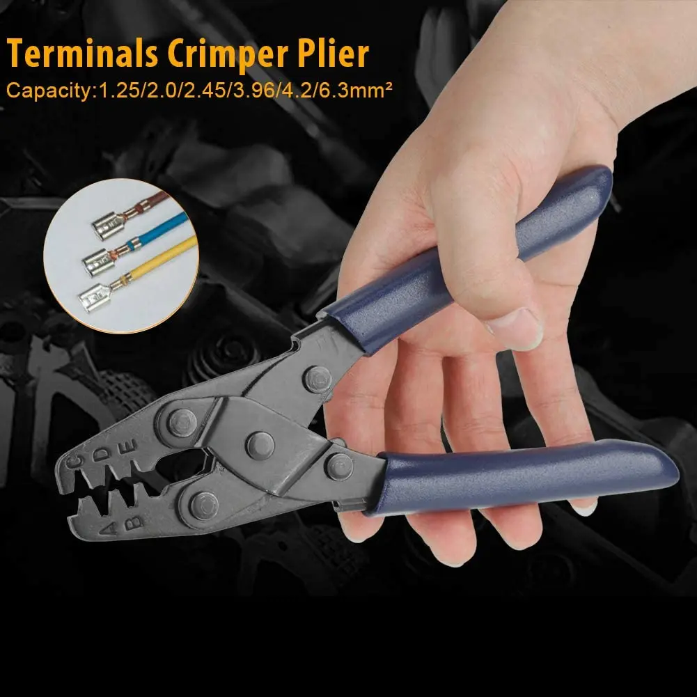 DR-1 Crimping Pliers Metal Durable Cable Crimping Tool Ratchet Wire Terminal Crimper Electric Power Industry Accessories